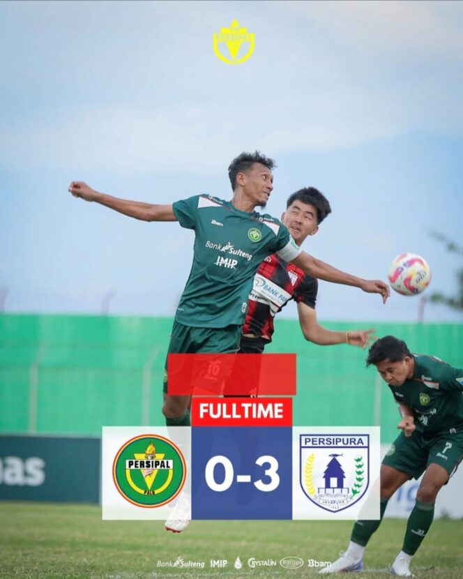 
					Hasil Akhir Pertandingan Persipal VS Persipura (Foto: Instagram (persipal_Palu)