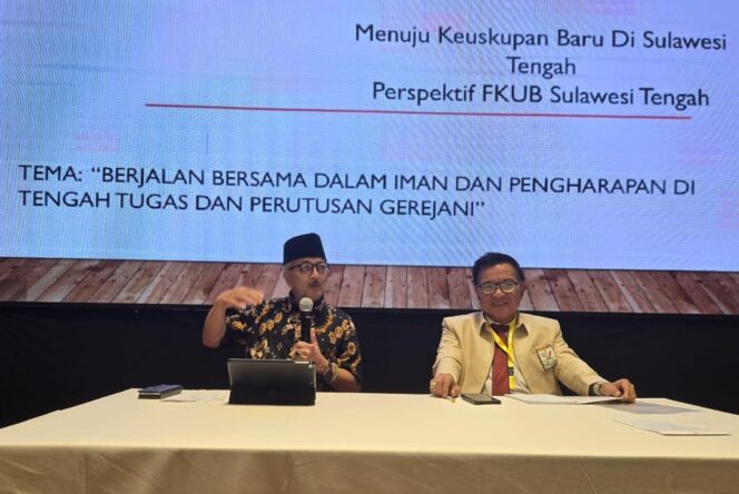 
					Prof. Zainal Abidin Sampaikan Perspektif FKUB Sulteng dalam Raker KBK Kevikepan Manado di Palu, (Foto: Istimewa)