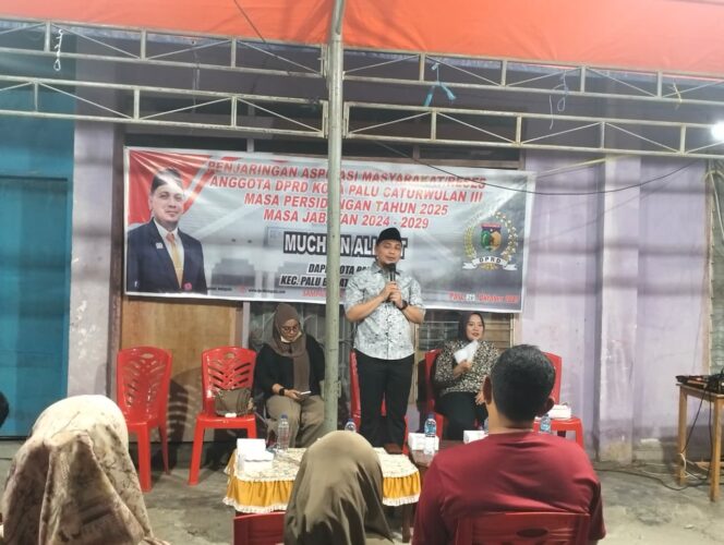 
					Anggota Dewan Perwakilan Rakyat Daerah (DPRD) Kota Palu, Muchsin Ali, S.T, melaksanakan kegiatan penjaringan aspirasi masyarakat atau Reses Caturwulan III Masa Persidangan Tahun 2025, (Foto: Istimewa)