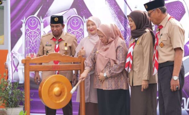 
					Wakil Gubernur Sulawesi Tengah, Dr. Reny A. Lamadjido, Sp.PK., M.Kes., membuka kegiatan Purple Scout Event V Tahun 2025, (Foto: Istimewa)