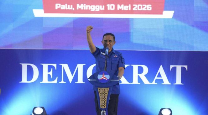 
					Anwar Hafid resmi ditetapkan sebagai Ketua DPD Partai Demokrat Provinsi Sulawesi Tengah periode 2026–2031 secara aklamasi dalam Musyawarah Daerah (Musda) V Partai Demokrat Sulteng. (Foto: Istimewa)