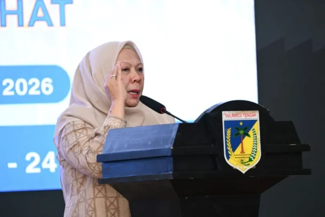 
					Wagub Sulteng dr. Reny A. Lamadjido, Sp.PK., M.Kes. Membuka Workshop dan Inhouse Training Festival Inovasi Kaizen yang digelar di Gedung Pogombo. (Foto: Istimewa)