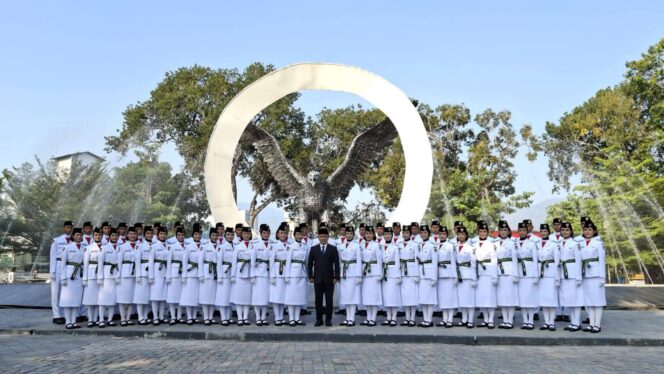 
					Wali Kota Palu Hadianto Rasyid Mengukuhkan Sebanyak 53 Anggota Pasukan Pengibar Bendera Pusaka (Paskibraka) Tingkat Kota Palu Tahun 2026. (Foto: Istimewa)