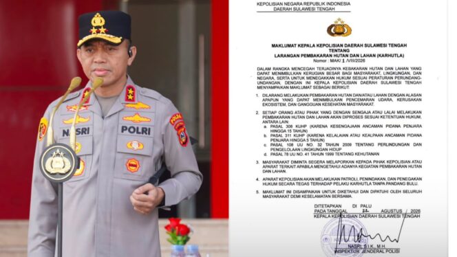 
					Kapolda Sulawesi Tengah Irjen Pol Nasri. (Foto: Istimewa)