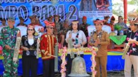 Festival Megalitik Tampo Bada Ke-2 Tahun 2026 Resmi Dibuka Di Lapangan Bumi Jambu, Desa Gintu, Kecamatan Lore Selatan, Kabupaten Poso. (Foto: Istimewa)