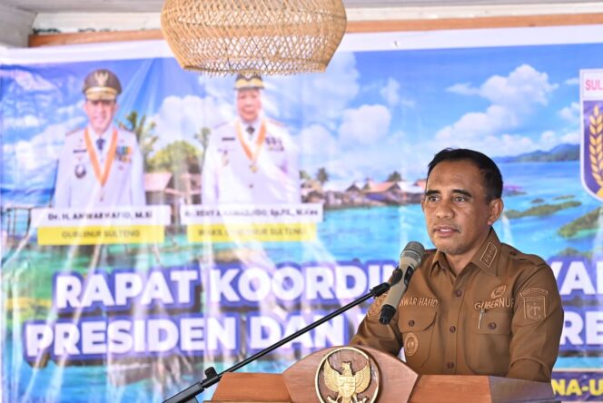 
					Gubernur Sulawesi Tengah (Sulteng), Dr. H. Anwar Hafid, M.Si., memimpin Rapat Koordinasi (Rakor) implementasi Asta Cita Presiden Republik Indonesia. ()Foto: Istimewa)