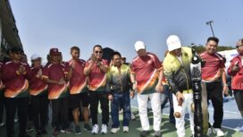Ketua Pelti Nasional Prof. Nurdin Halid Membuka Kegiatan Untad Rektor untad Cup III. (Foto: Istimewa)
