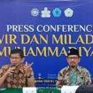 Ketua Panitia Tanwir dan Milad ke-114 Muhammadiyah sekaligus Rektor Unismuh Palu, Prof. Rajindra Bersama Ketua Pimpinan Wilayah Muhammadiyah Sulteng, Amin Parakasi. (Foto: Istimewa)
