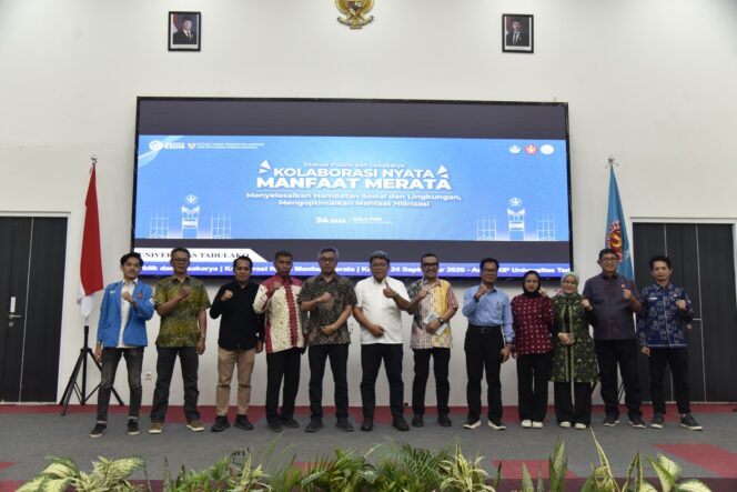 
					Kementerian Energi dan Sumber Daya Mineral (ESDM) RI melalui Satuan Tugas (Satgas) Percepatan Hilirisasi dan Ketahanan Energi Nasional Bersama Universitas Tadulako (Untad) Menggelar Diskusi Publik dan Lokakarya bertajuk “Kolaborasi Nyata, Manfaat Merata”, (Foto: Istimewa)