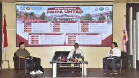 Fakultas Matematika dan Ilmu Pengetahuan Alam (FMIPA) Universitas Tadulako (Untad) menggelar Special Event MIPA Beyond Inspiration Melalui Dialog Interaktif Bertajuk “Menyikapi Bumi, Membagikan Info: Refleksi Pengamat Kebencanaan Sulawesi Tengah” di Aula FMIPA Untad. (Foto: Istimewa)