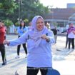 Wakil Gubernur Sulawesi Tengah dr. Reny A. Lamadjido, Sp.PK., M.Kes., menghadiri peringatan Hari Olahraga Nasional (Haornas) ke-43 Tahun 2026 di Lapangan Pogombo, Kantor Gubernur Sulawesi Tengah, (Foto: Istimewa)