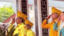 Menteri Hukum Republik Indonesia, Supratman Andi Agtas, Yang Bertindak Sebagai Inspektur Upacara Pada Upacara Peringatan Hari Ulang Tahun (HUT) Ke-48 Kota Palu Di Halaman Kantor Wali Kota Palu. (Foto: Istimewa)