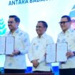Menteri UMKM Maman Abdurrahman, Kepala Badan Karantina Indonesia Abdul Kadir Karding, Bersama Gubernur Sulawesi Tengah (Sulteng) Dr. Anwar Hafid, M.Si.,Menghadiri Kegiatan Deklarasi Perkarantinaan Gerakan 1.000 Pelaku Usaha Ekspor dan Pengusaha UMKM dari Bumi Tadulako Menuju Pasar Global di Best Western Plus Coco Palu. (Foto: Istimewa)