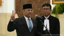 Suahasil Nazara Dilantik sebagai Menteri Keuangan oleh Presiden Prabowo Subianto.(Foto: Tangkapan layar YouTube Sekretariat Presiden)