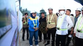 Gubernur Sulawesi Tengah Dr. H. Anwar Hafid, M.Si., Meninjau Pembangunan Jembatan Wombo Kalonggo di Desa Wombo Kalonggo, Kecamatan Tanantovea, Kabupaten Donggala. (Foto: Istimewa)