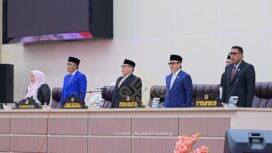 Wakil Gubernur Sulawesi Tengah dr. Reny A. Lamadjido, Sp.PK., M.Kes., Menghadiri Rapat Paripurna DPRD Sulteng Yang Membahas Tahapan Penyusunan Rancangan Anggaran Pendapatan dan Belanja Daerah (RAPBD) Tahun Anggaran 2027 di Ruang Sidang Utama DPRD Sulteng. (Foto: Istimewa)