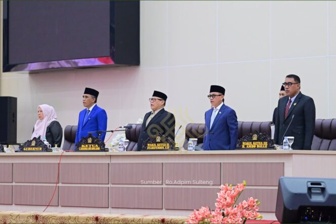 
					Wakil Gubernur Sulawesi Tengah dr. Reny A. Lamadjido, Sp.PK., M.Kes., Menghadiri Rapat Paripurna DPRD Sulteng Yang Membahas Tahapan Penyusunan Rancangan Anggaran Pendapatan dan Belanja Daerah (RAPBD) Tahun Anggaran 2027 di Ruang Sidang Utama DPRD Sulteng. (Foto: Istimewa)