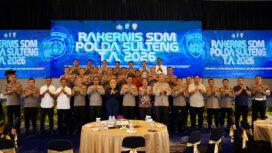 Wakapolda Sulteng Brigjen Pol. Dr. Helmi Kwarta Kusuma Putra Rauf Membuka Kegiatan Rapat Kerja Teknis (Rakernis) Fungsi Sumber Daya Manusia (SDM) Tahun Anggaran 2026. (Foto: Istimewa)